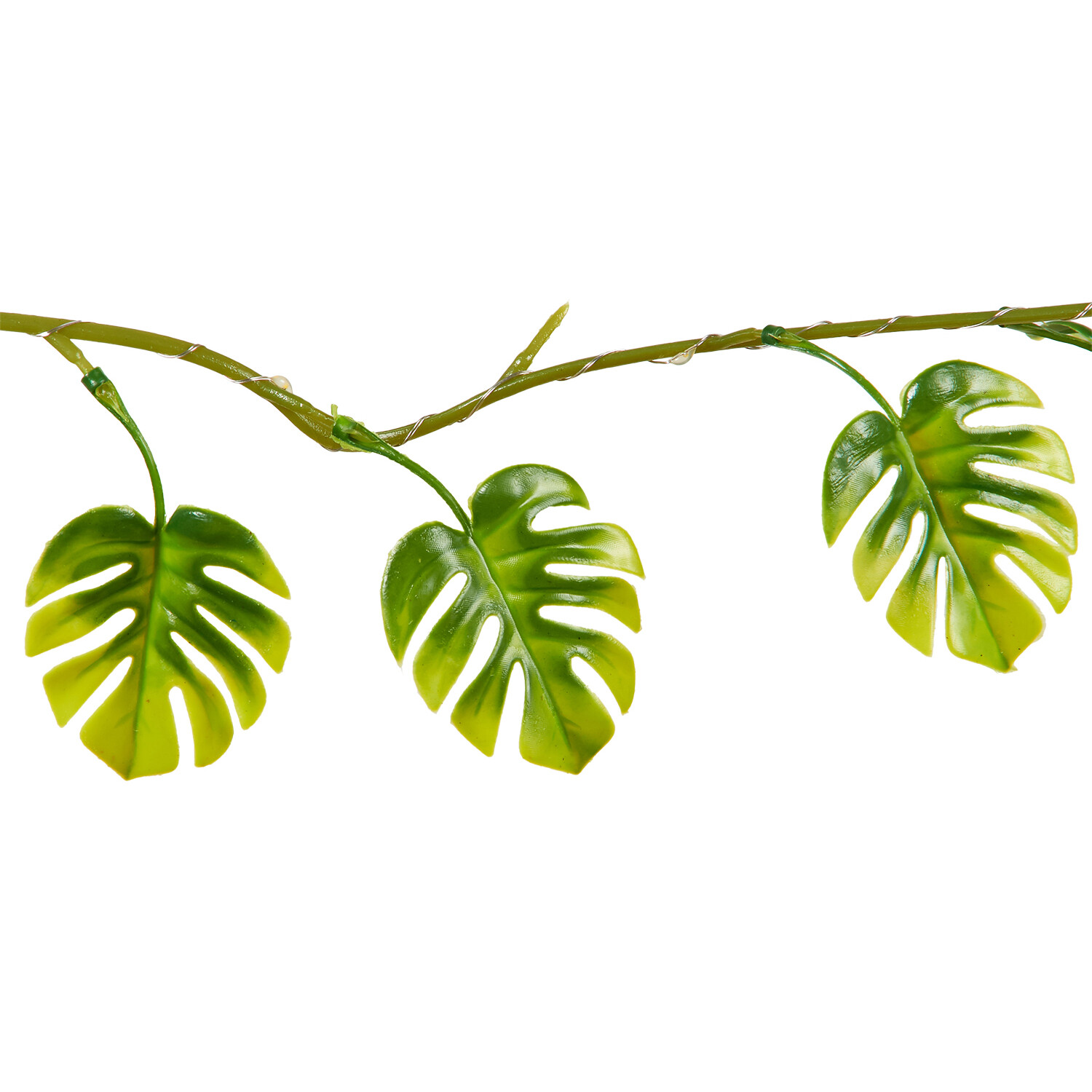 Green 20 LED Solar Palm Leaf Garland 3.7m Image 4