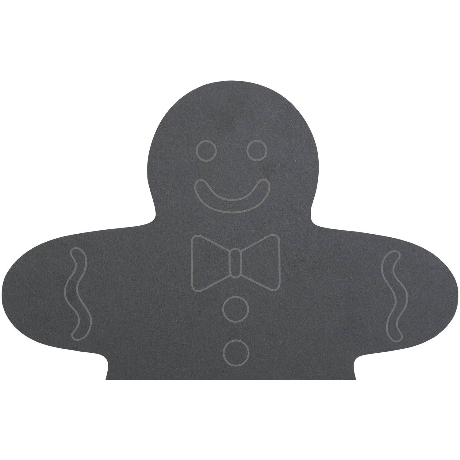 Slate Gingerbread Man Serving Board - Black Image 2
