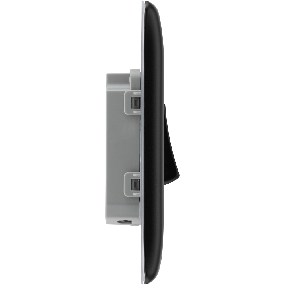 BG Nexus 2 Way 20A Matt Black Single Switch 5 Pack Image 3