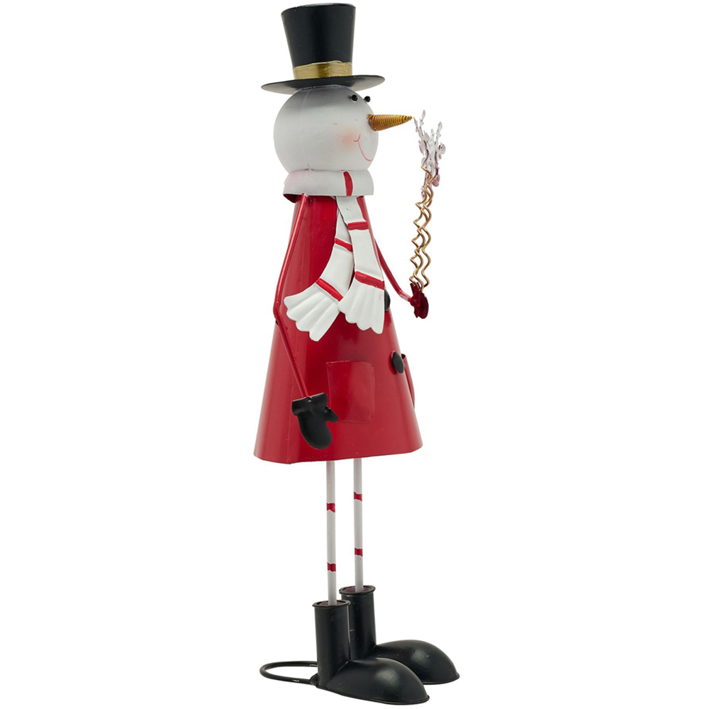 The Christmas Gift Co Metal Snowman Ornament 33cm Image 2
