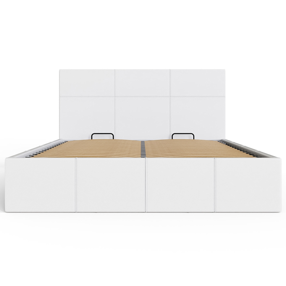 GFW Double White Side Lift Ottoman Bed Image 5