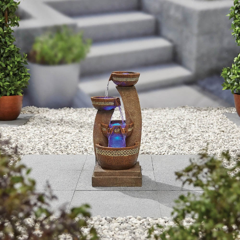 Stylish Fountain Azure Columns LED Water Feature Image 3