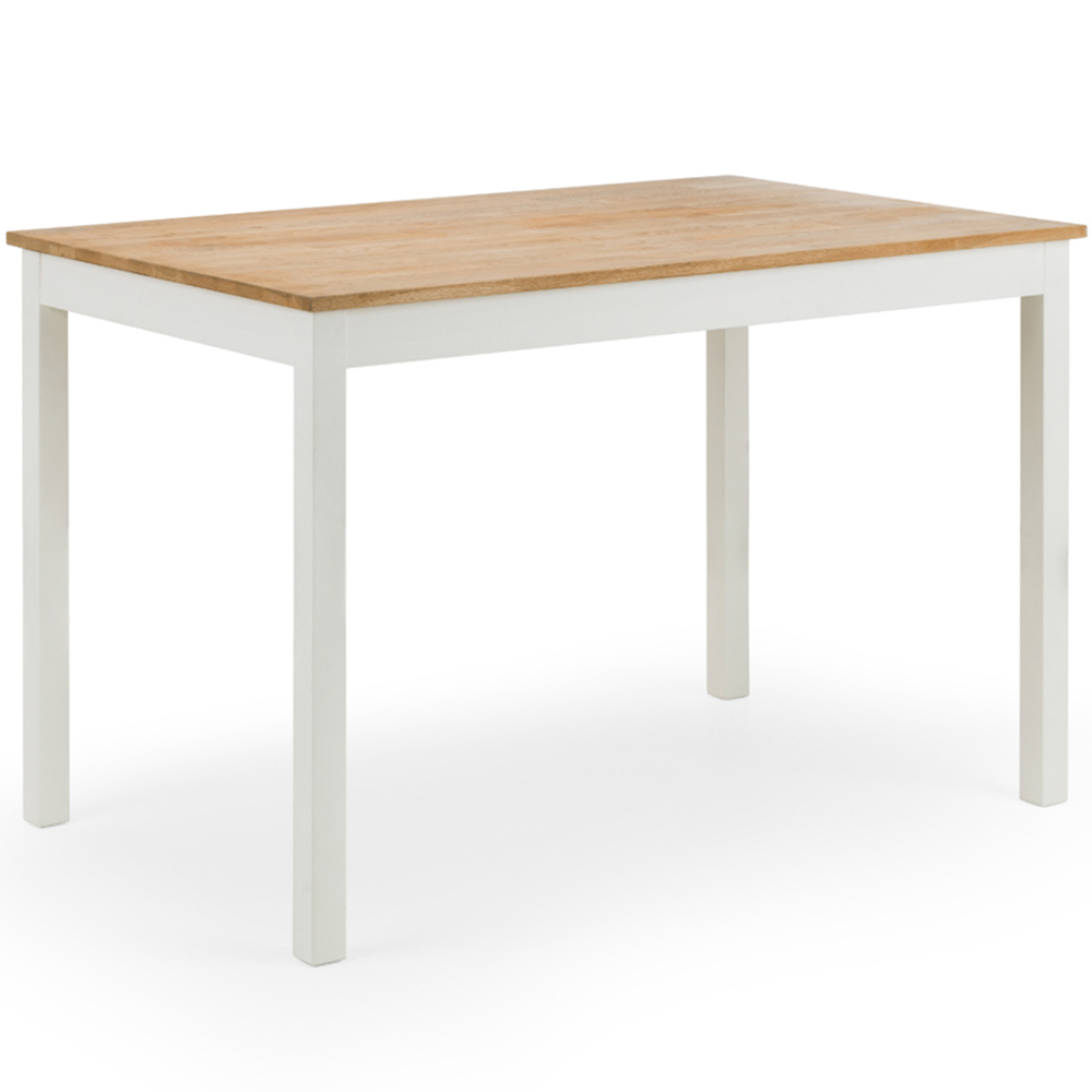 Julian Bowen Coxmoor 4 Seater Rectangular Dining Table Ivory and Oak Image 2