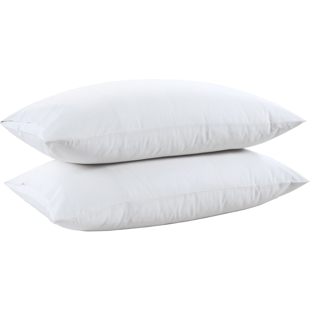 Pack of 2 Egyptian Cotton Housewife Pillowcases White Image 4