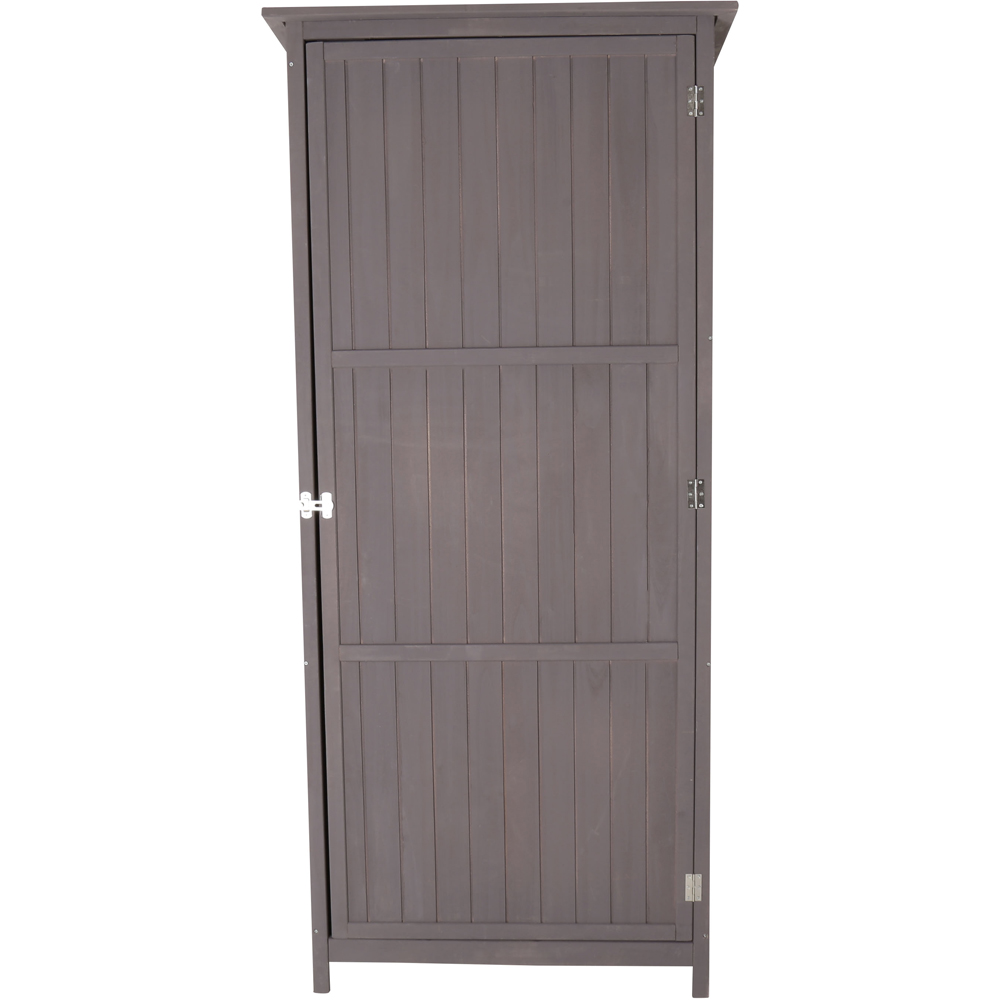 Charles Bentley 1.8 x 2.8 Grey Wooden Storage Shed Image 3