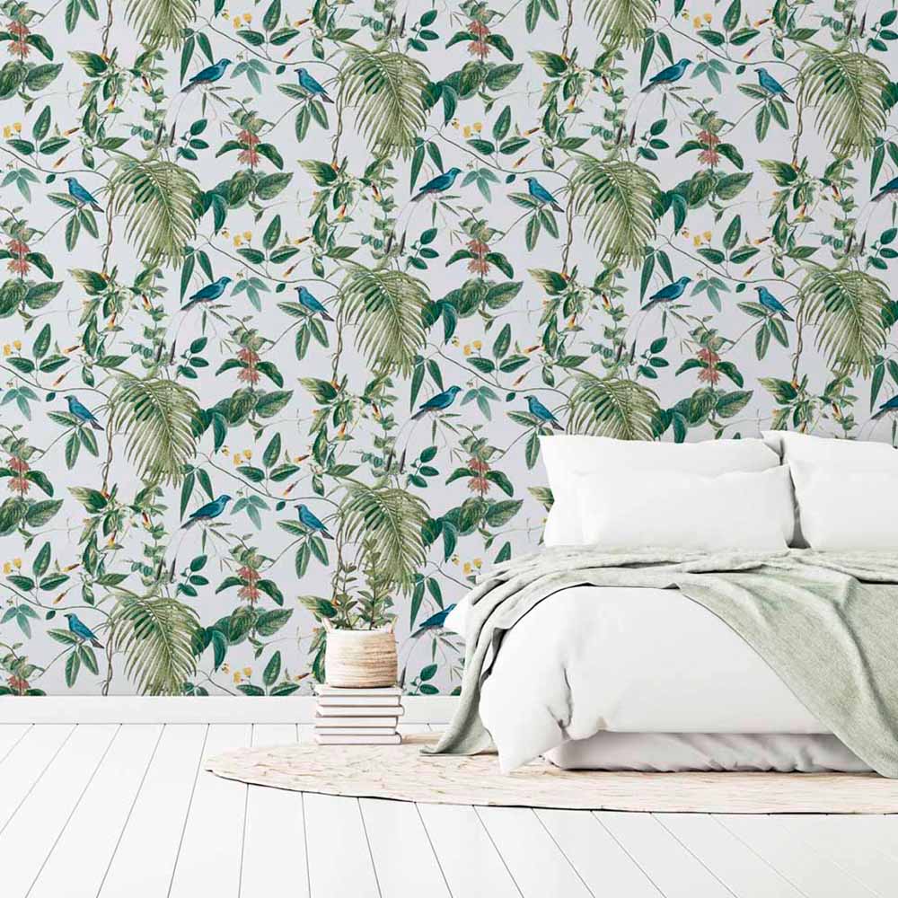 Arthouse Exotic Garden Blue Wallpaper Image 3