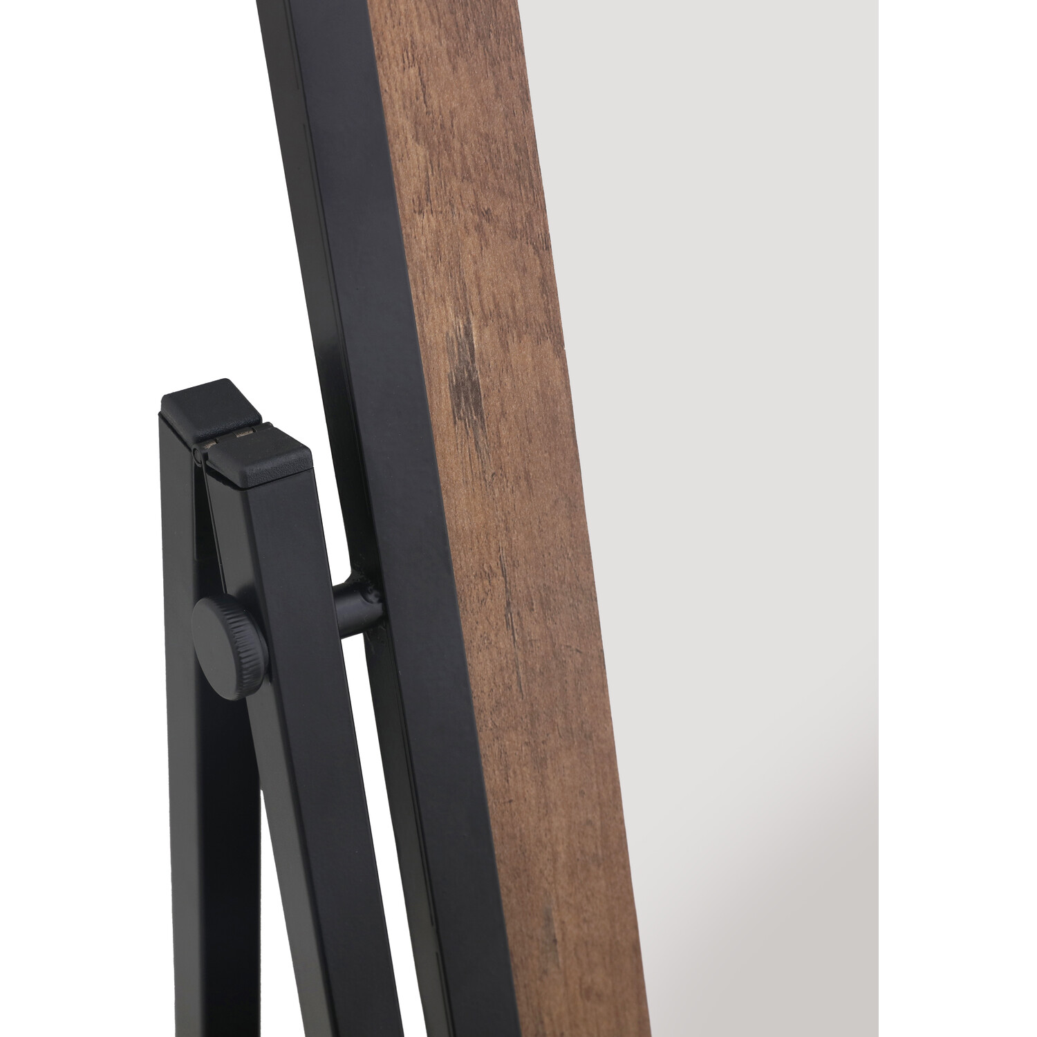 Dark Wood Effect Standing Mirror Brown Image 7