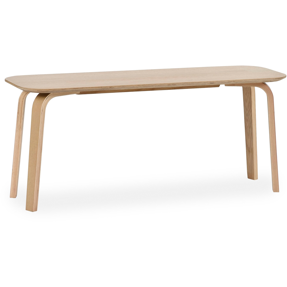 Julian Bowen Kaito Light Oak Effect Curved Leg Bench Image 2