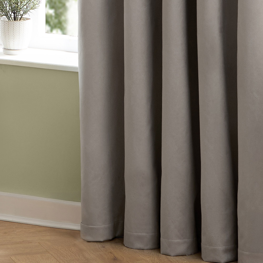 Furn The Ultimate Silver Velvet Fully Lined Pencil Pleat Curtains 229 x 137cm Image 4