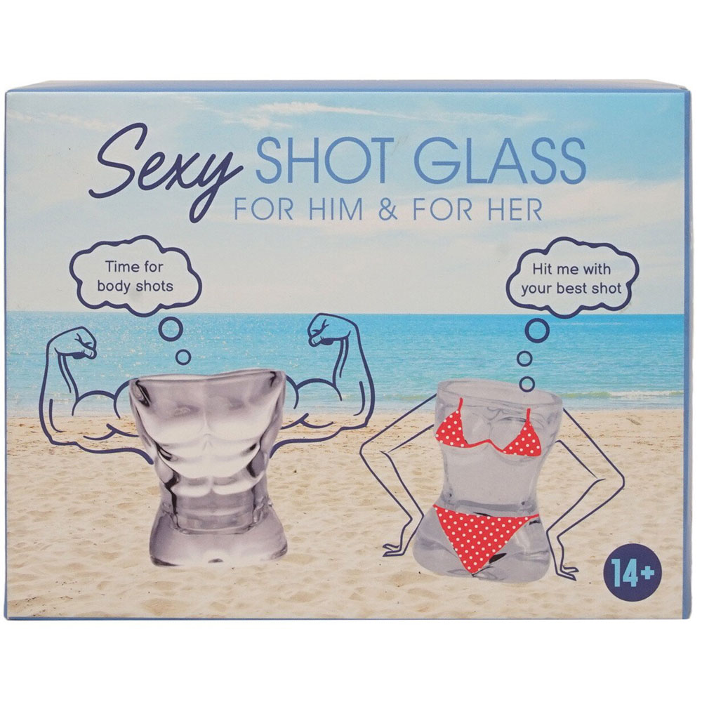 Pack of 2 Sexy Shot Glasses - Clear Image 4
