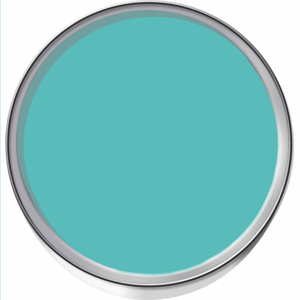 Hemway Bright Teal Turquoise Furniture and Walls Matt Chalk Paint 1L Image 3