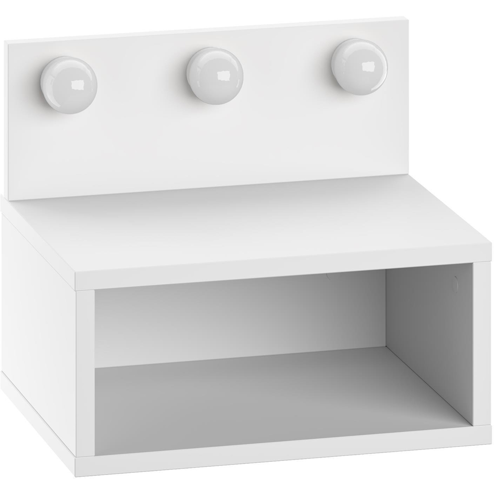 Decortie Treo 2 Shelf White LED Wall-Mounted Bedside Table Image 2