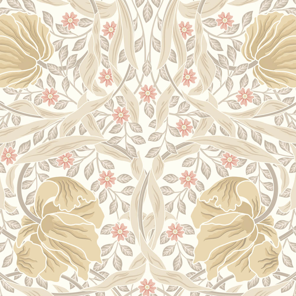 Origin Murals Flower Circle Blush Wall Mural Image 2