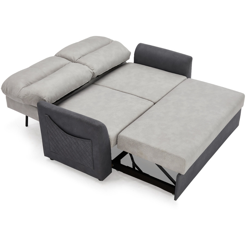 Home Detail Dennis 2 Seater Light and Dark Grey Pull Out Sofa Bed Image 4
