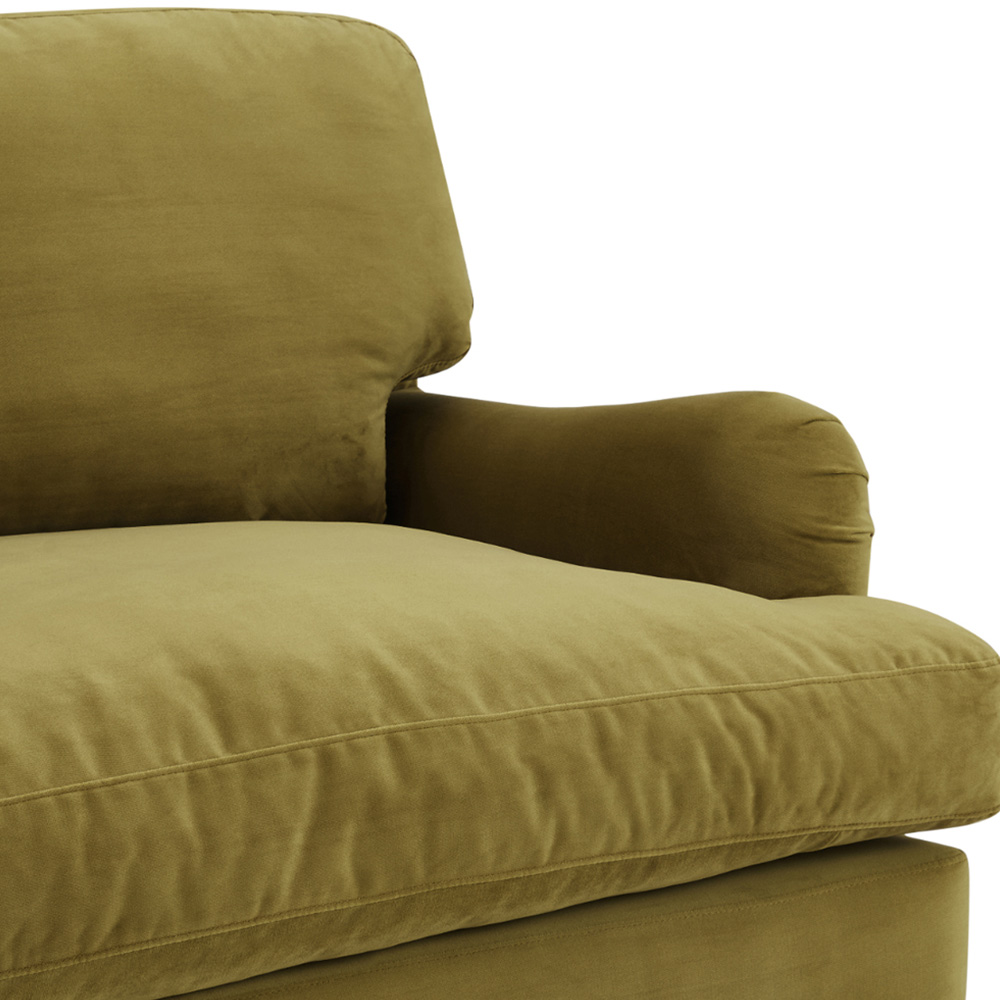 Home Detail Oxford 2 Seater Olive Green Velvet Sofa Image 7