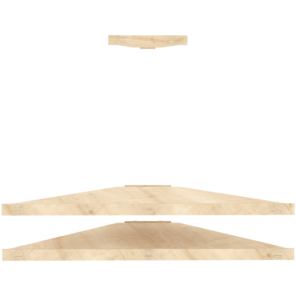 Decorotika Mensi Corner 3 Piece Wall Mounted Corner TV Unit Set Image 2