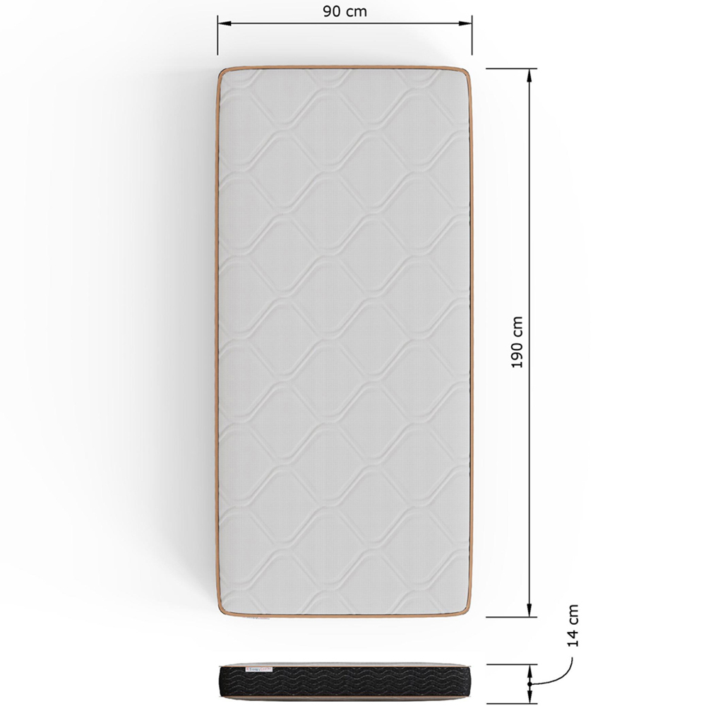 GFW Single Natural Hopsack Fabric End Lift Ottoman Bed with Bonnell Mattress Image 9