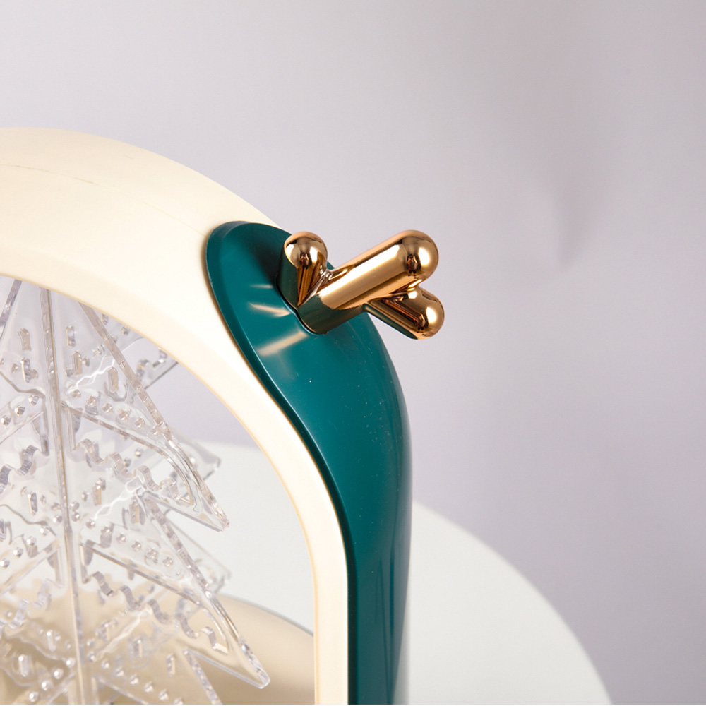 Living and Home Single Drawer Green Christmas Tree Desktop Jewellery Cabinet Image 5