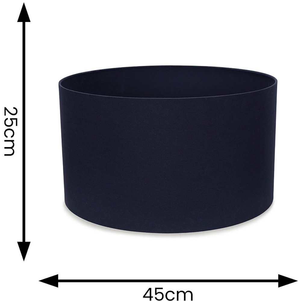 ValueLights Reni Navy Fabric Drum Ceiling Lamp Shade 45cm Image 6