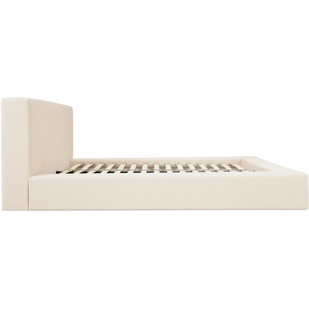 LPD Home Soho White Clay Double Twill Fabric Bed Image 4