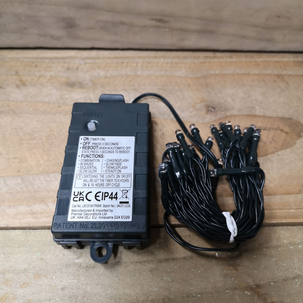 Premier TimeLights 24 Vintage Gold LED Multi-Function Christmas String Light 2.3m Image 7