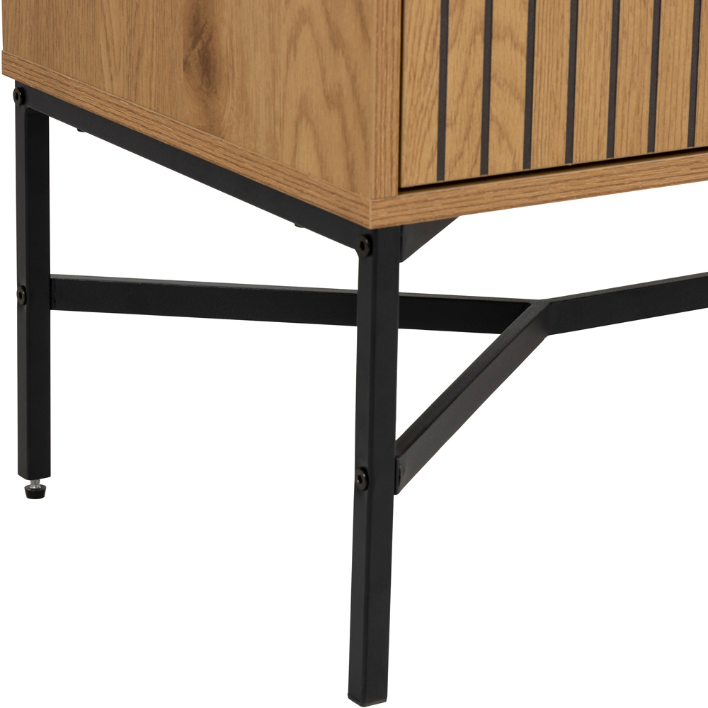Florence Jaipur 2 Door Single Drawer Single Shelf Wild Oak Sideboard Image 6