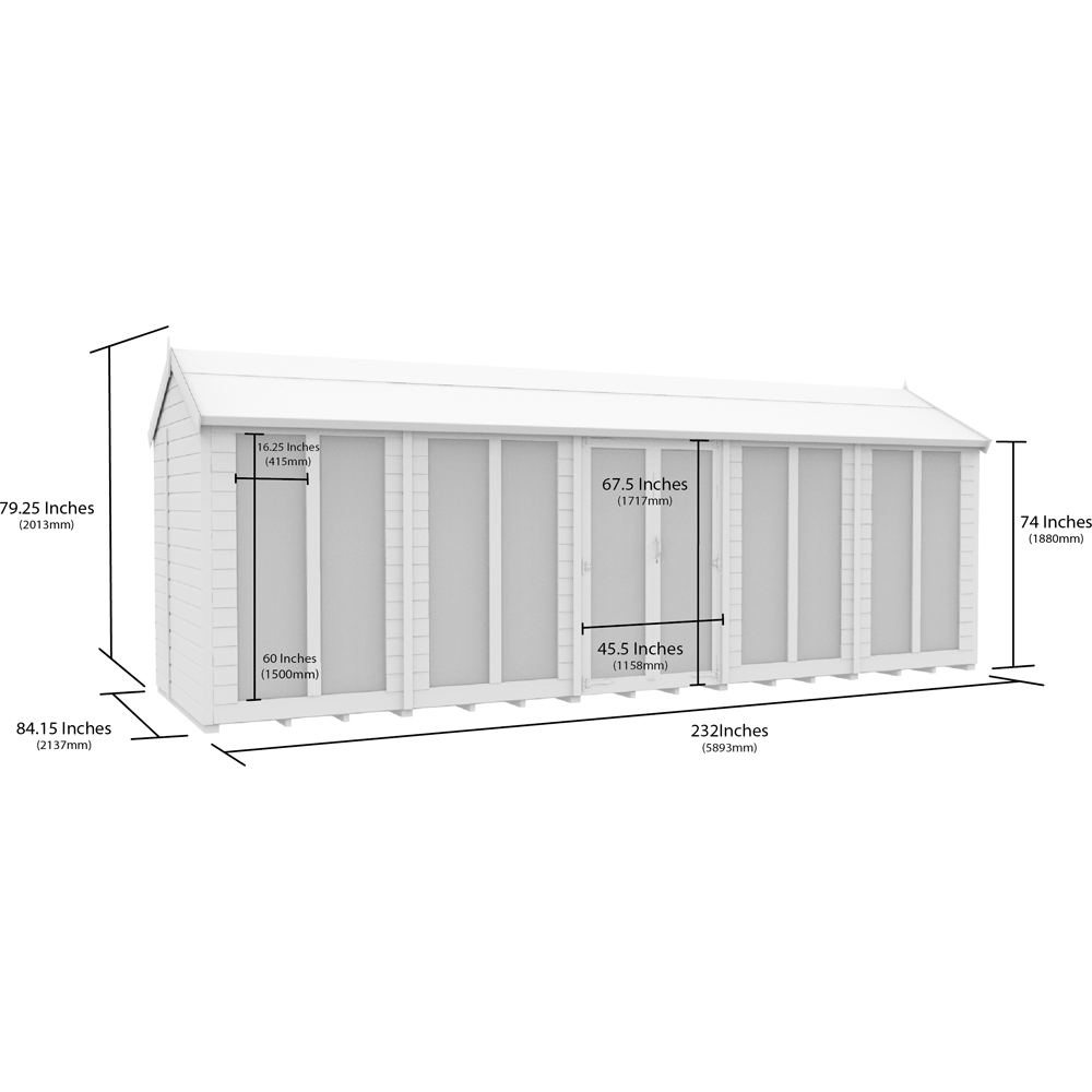 DIY Sheds 20 x 7ft Tongue and Groove Timber Apex Summerhouse Image 7