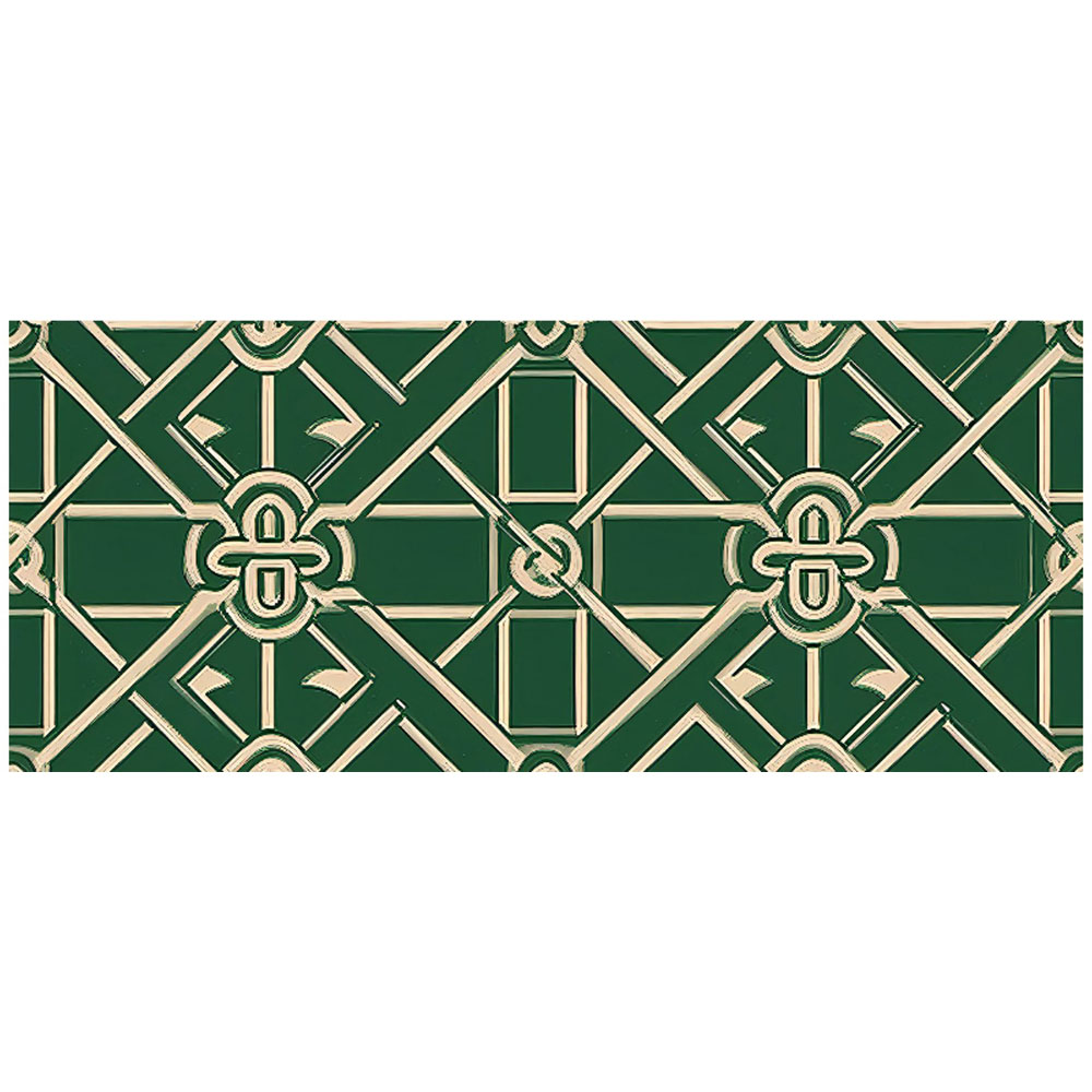 Warren Reed Designer Green Lattice Design Glass Bathroom Splashback 25 x 60cm Image 2