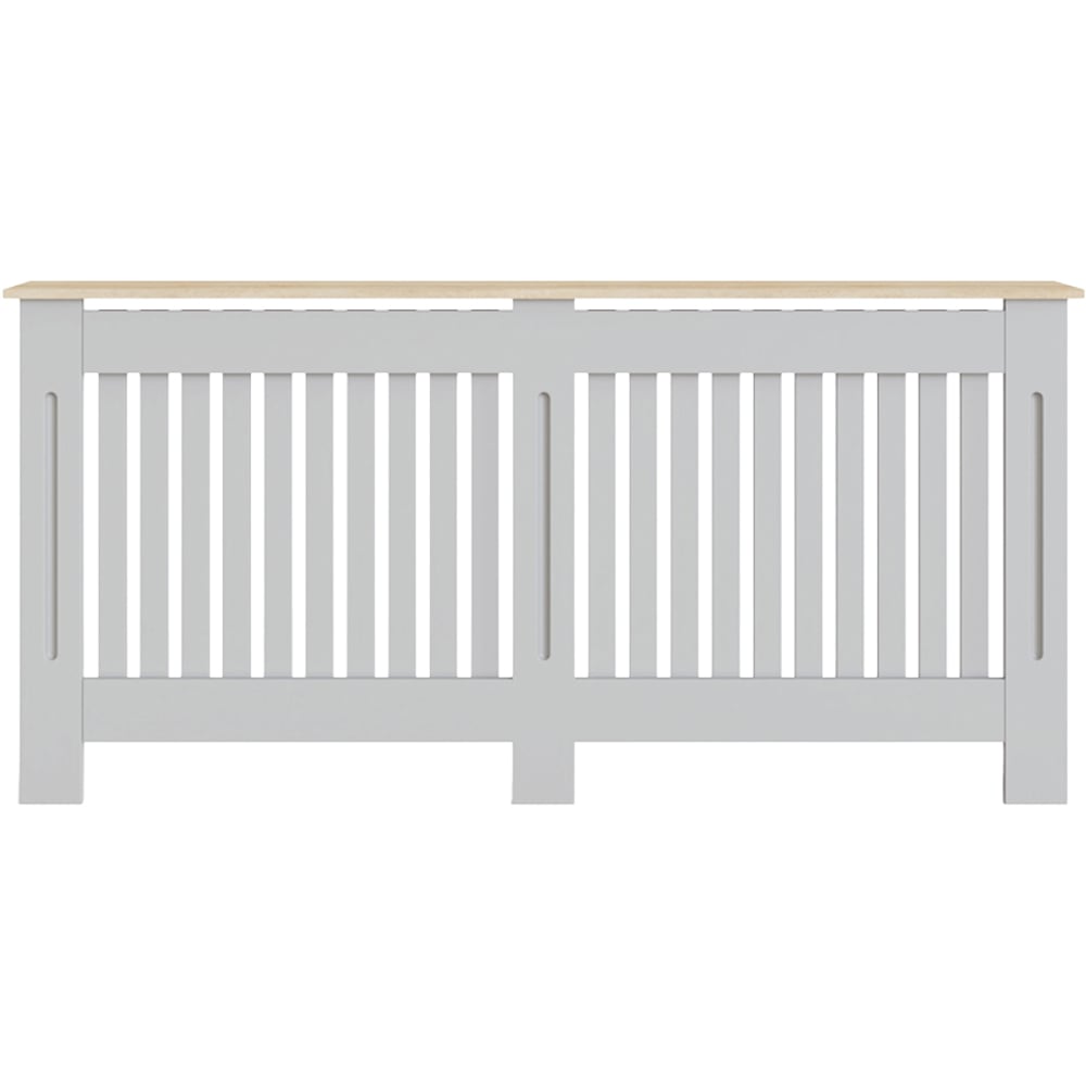 GFW Longslow Sleek Grey Vertical Slat Radiator Cover XL Image 3