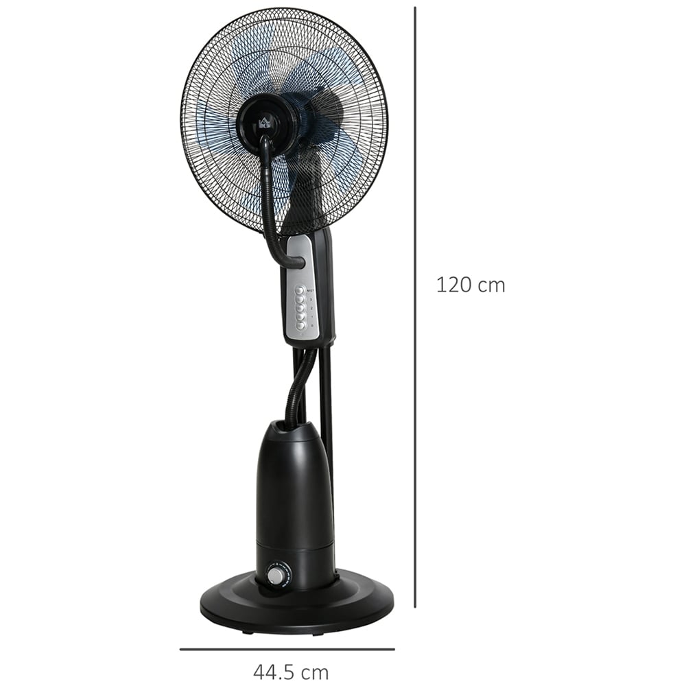 HOMCOM Pedestal Fan Water Mist Spray Image 6