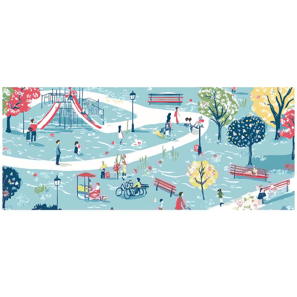 Warren Reed Designer a Day at the Park Glass Bathroom Splashback 25 x 60cm Image 2