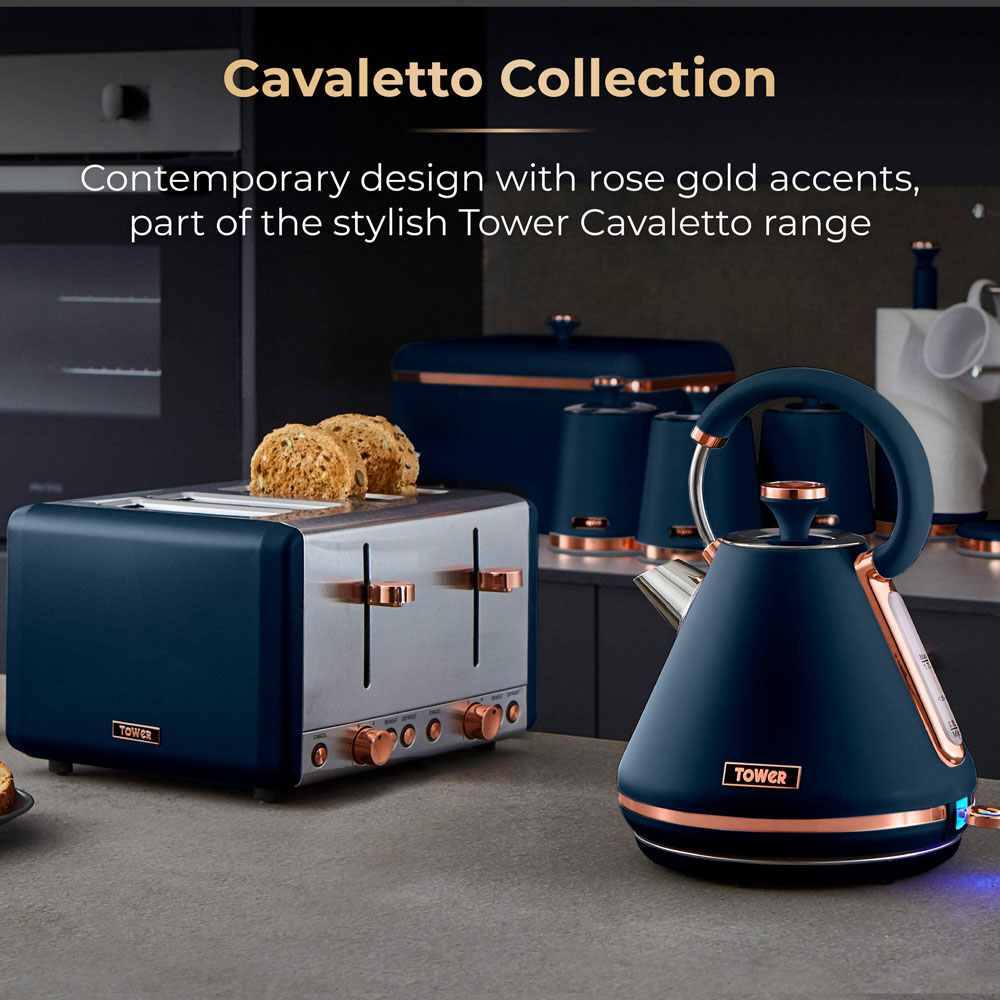 Tower Cavaletto T20036MNB Midnight Blue 2 Slice Toaster Image 7