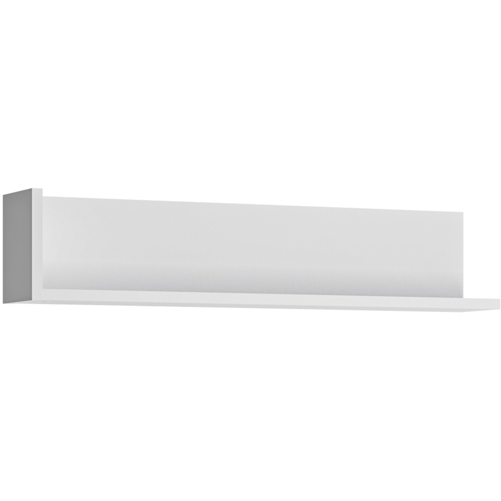 Furniture To Go Lyon 120cm Riviera White High Gloss Wall Shelf Image 2