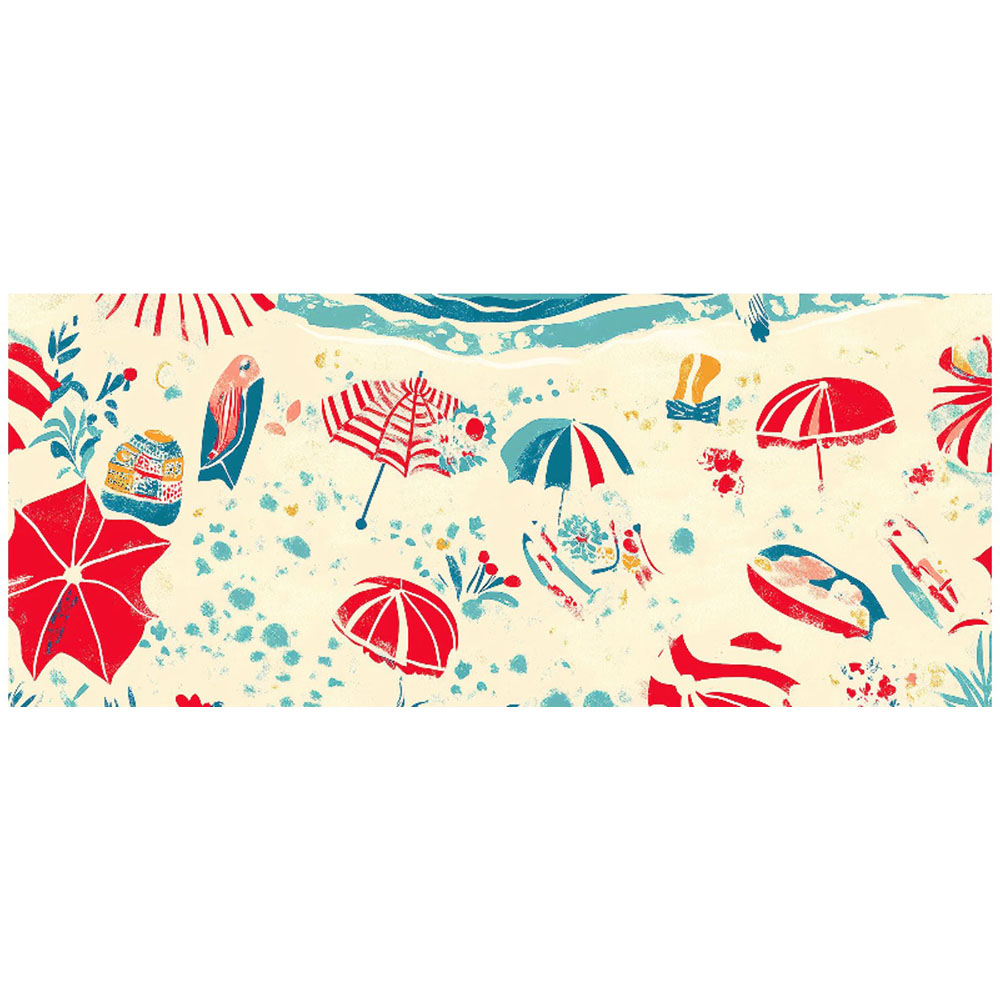 Warren Reed Designer a Day at the Beach Glass Bathroom Splashback 25 x 60cm Image 2