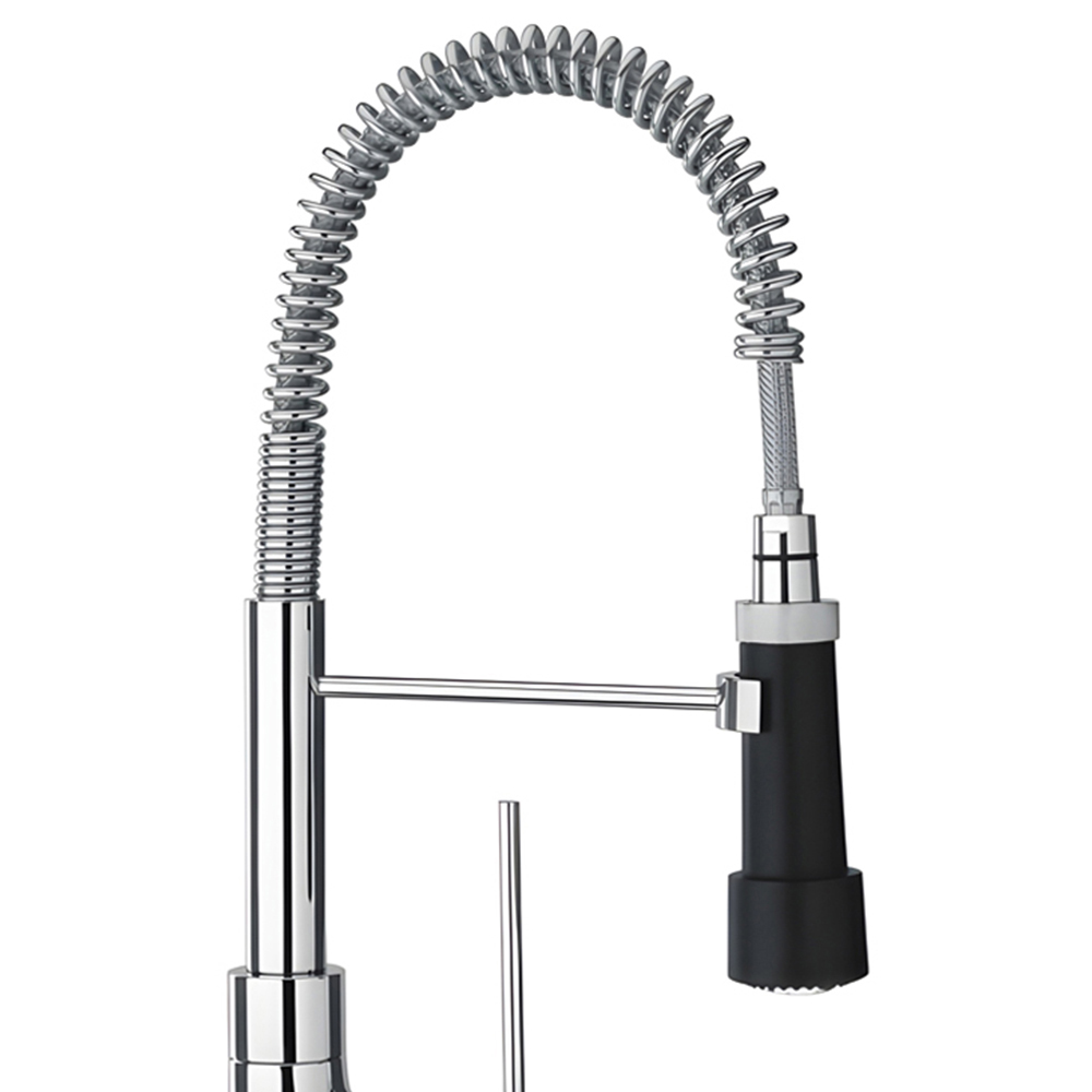Piralla Vox Polished Chrome Single Lever Flexible Spout Magnetic Kitchen Mixer Tap Image 2