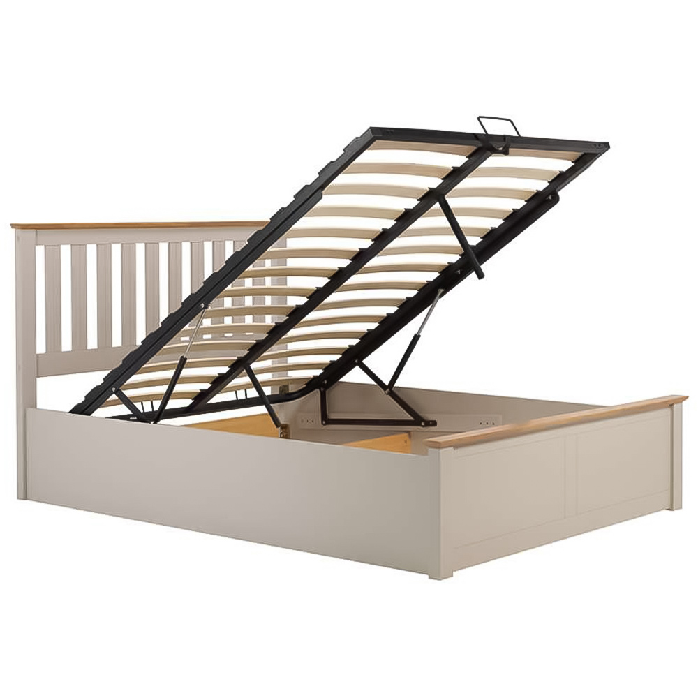 Phoenix Double Grey Ottoman Bed Image 3