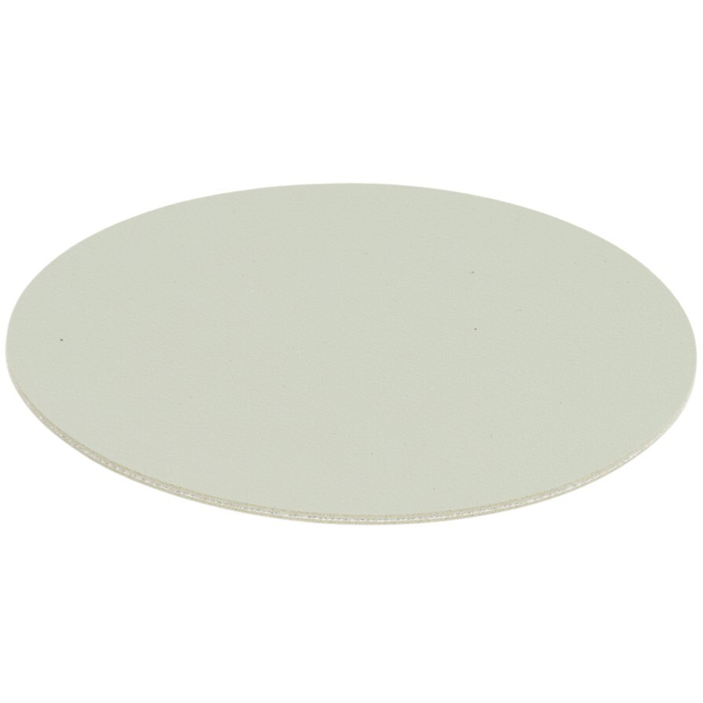 Set of 4 Round Faux Leather Coasters Sage Image 3
