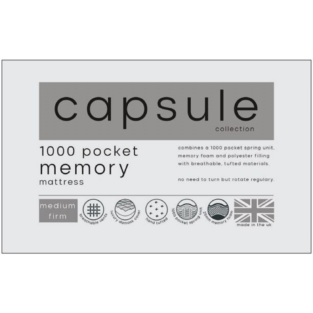 Julian Bowen Double Capsule 1000 Memory Pocket Mattress Image 6
