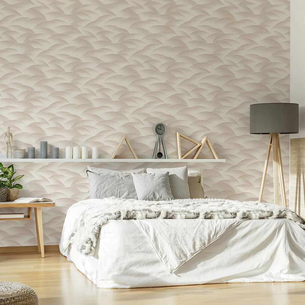 Erismann Serene Geometric Cream Vinyl Wallpaper Image 3