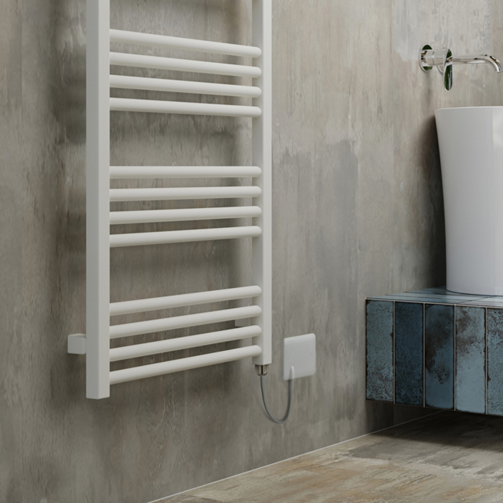 Terma Fiona E Soft Matt White Electric Towel Rail 1620 x 500mm Image 6