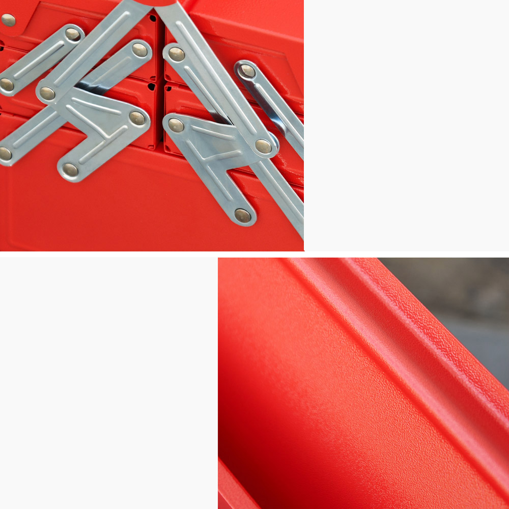 DURHAND 5 Tray Red Steel Tool Box Image 5