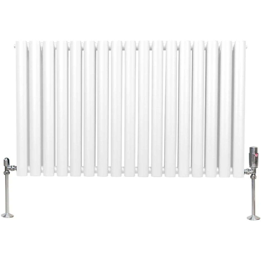Monster Shop 4562BTU White Oval Column Radiator and Valves 600 x 1020mm Image 1