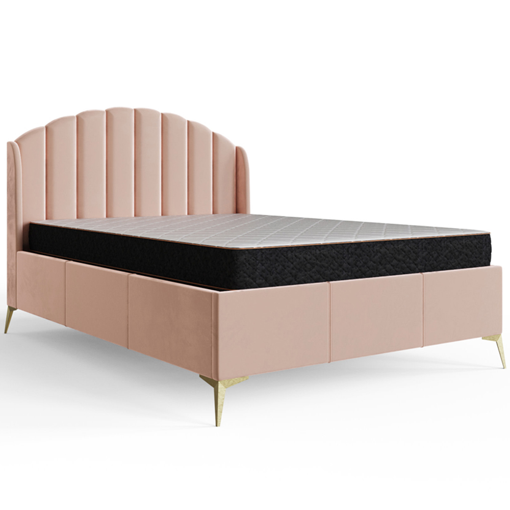 GFW Pettine King Size Blush Pink End Lift Ottoman Storage Bed Image 4