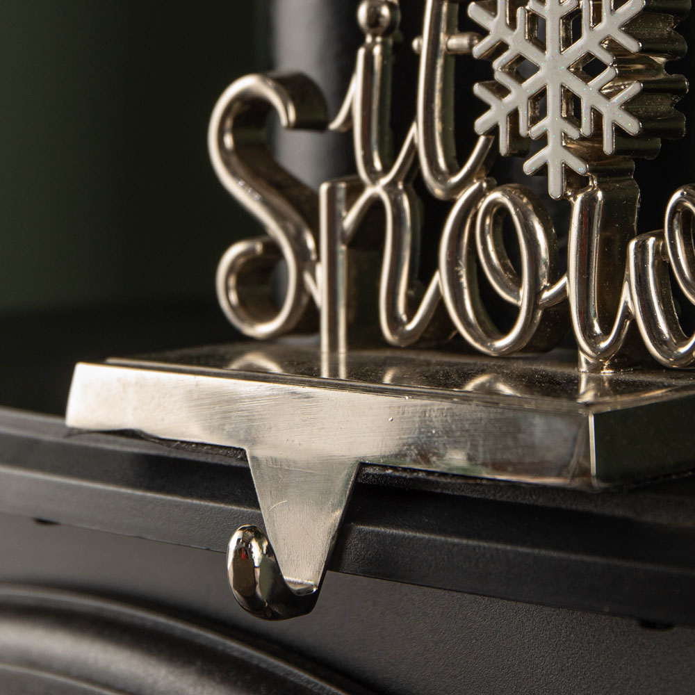 Samuel Alexander Silver Let it Snow Christmas Stocking Hanger 22cm Image 4
