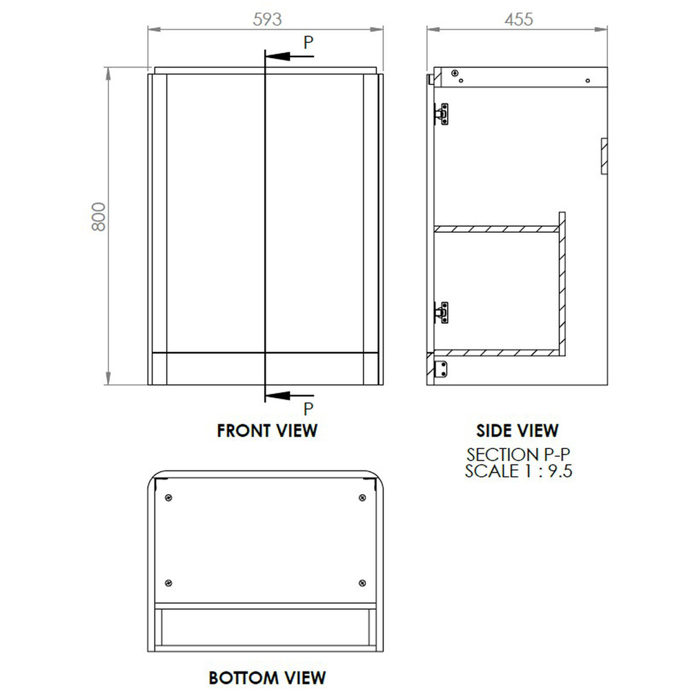 Bathstore Amalfi 2 Door White Floor Standing Basin Unit 600mm Image 5