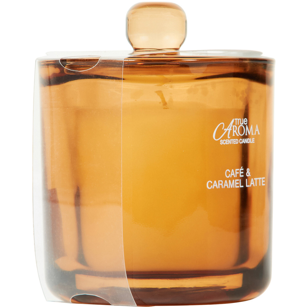 True Aroma Glass Candle -  Cafe and Caramel Latte Image 3