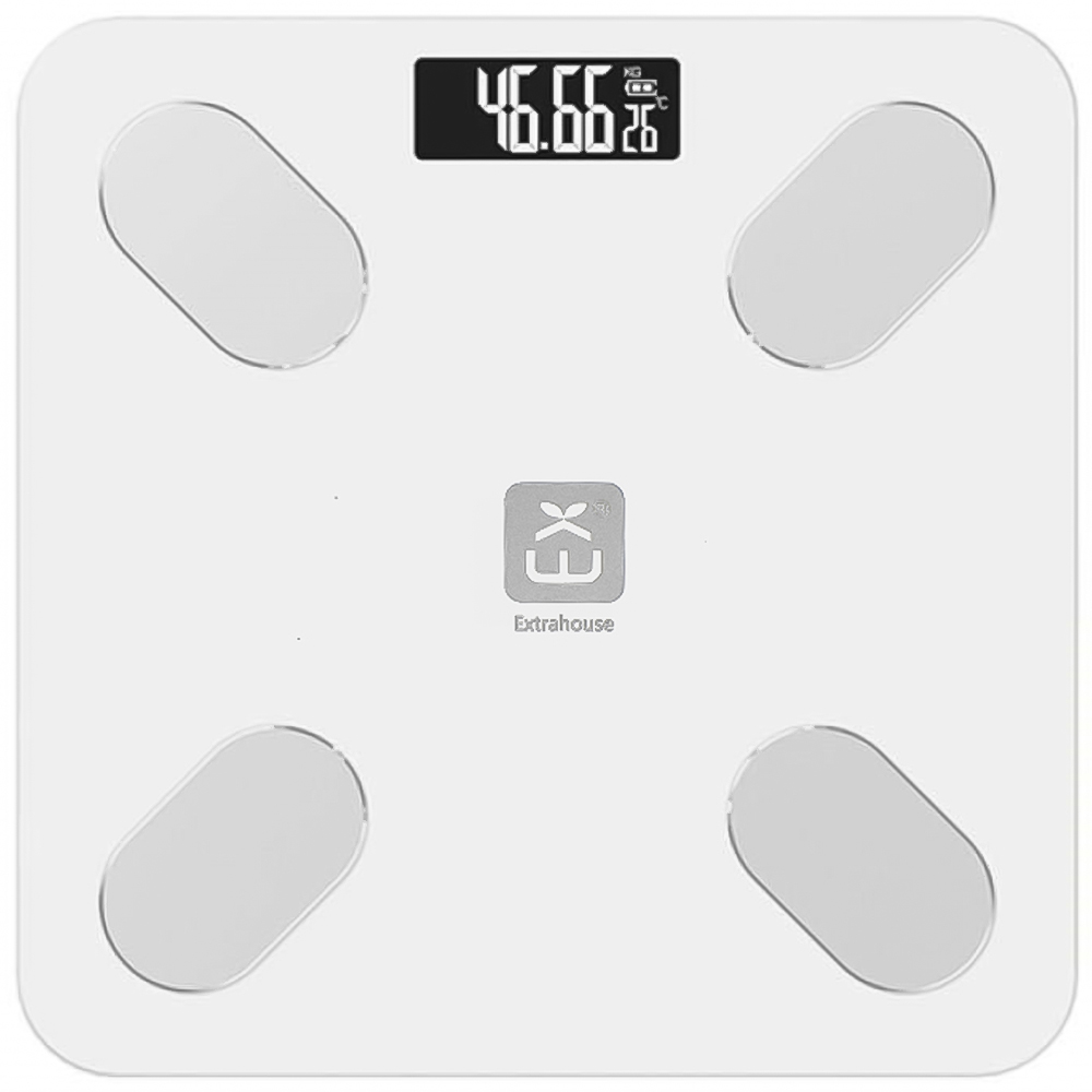 ExtraStar White Digital Bathroom Weighing Scale Image 1