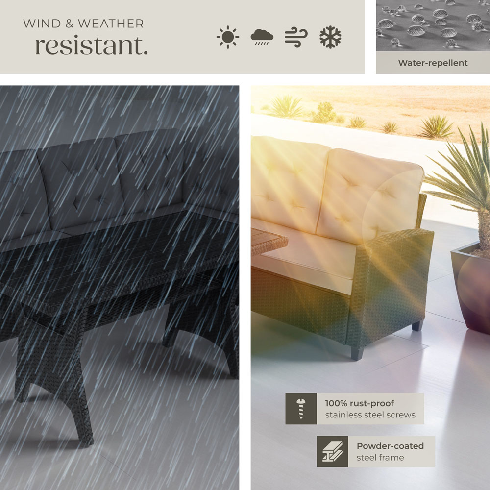 tectake Catania 6 Seater Garden Furniture Set with Cushions Image 7