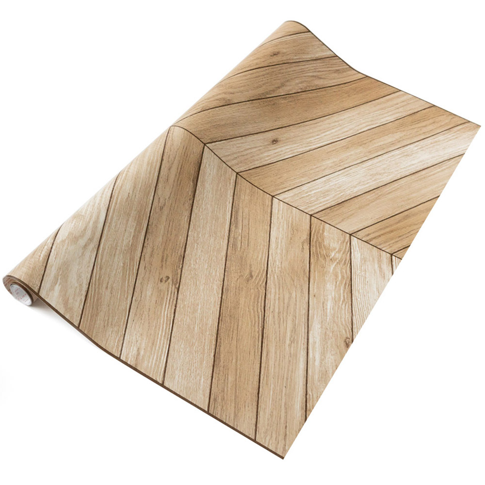 d-c-fix Chevron Natural Sticky Back Plastic Vinyl Wrap Film 67.5cm x 15m Image 2
