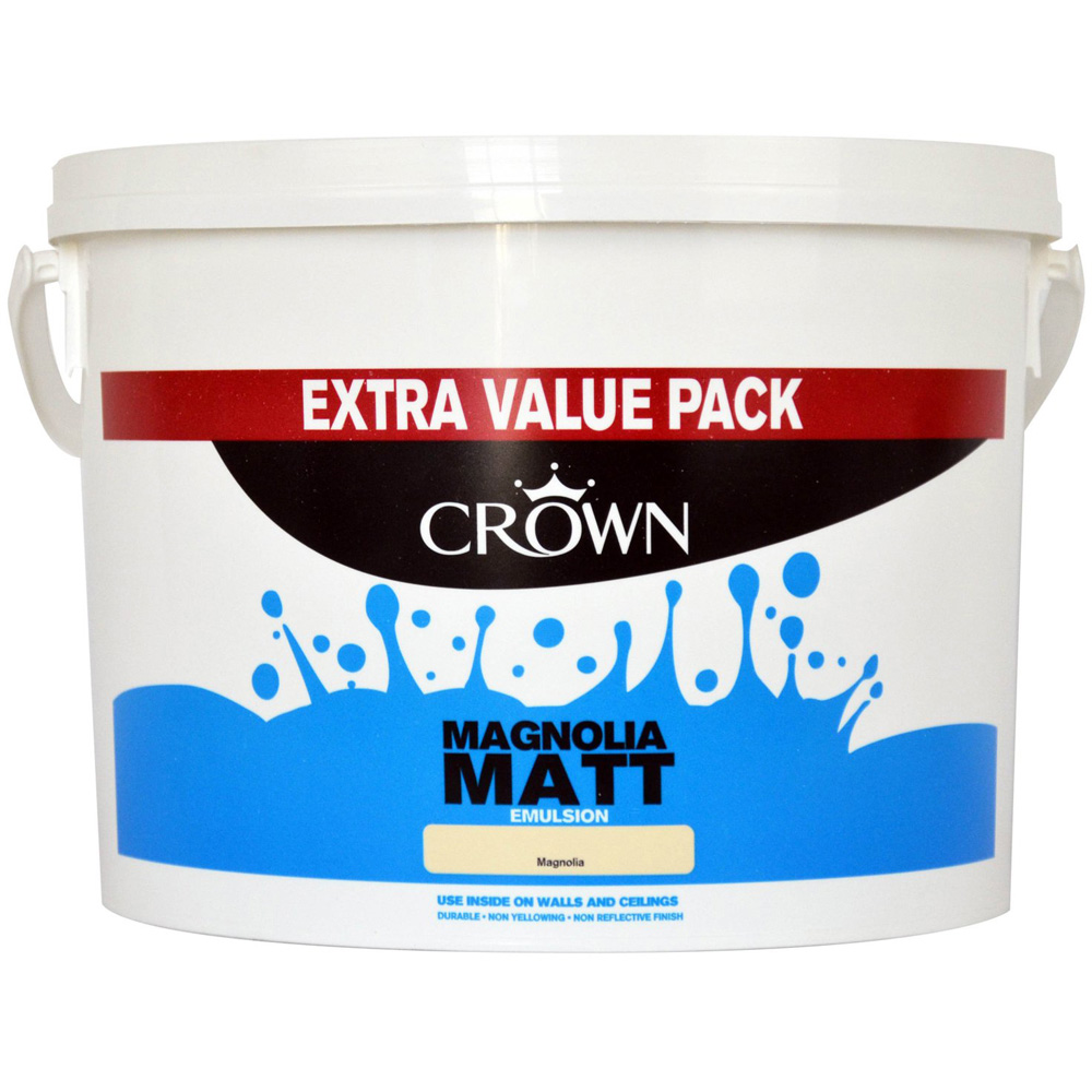 Crown Walls and Ceilings Magnolia Matt Emulsion Paint 7.5L Image 2